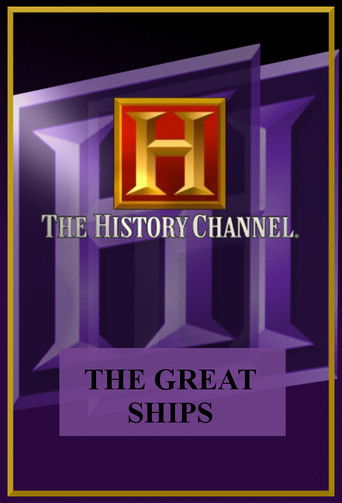 The poster features a dramatic purple and gold color scheme with a large "H" logo, evoking mystery and intrigue. The title "The Great Ships" suggests an epic maritime adventure, while the dark background hints at a thrilling journey through the unknown seas.