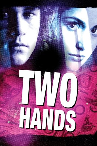 The poster features two young women with intense, serious expressions against a dark, moody background. The title "TWO HANDS" is prominently displayed in bold white letters, suggesting themes of mystery and intrigue. The overall atmosphere is suspenseful, hinting at a thriller or drama with a dra...