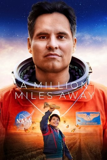 The poster features a man in an orange space suit against a vibrant sky, with smaller figures in the foreground. The warm orange and blue hues evoke a sense of adventure and exploration, while the NASA logo adds a touch of scientific wonder. The mood is one of optimism and limitless possibilities.