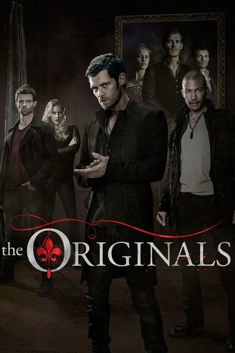 The poster features a dramatic scene with a central figure holding a phone, surrounded by a group of characters in dark, moody clothing. The color palette is dominated by deep blacks and browns, creating a somber and mysterious atmosphere. The title "The Originals" is prominently displayed in bol...