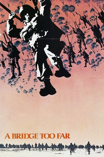 This poster depicts a dramatic scene of soldiers on a bridge, with figures in silhouette against a pinkish sky. The mood is tense and somber, evoking a sense of conflict and historical drama.
