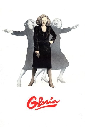 The poster features a central figure in a black dress with arms outstretched, flanked by two ghostly figures in white. The red "Gloria" text at the bottom adds a dramatic touch. The overall mood is mysterious and theatrical, hinting at a supernatural or thriller genre.