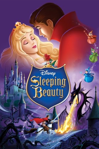 This enchanting poster features a romantic couple in a dreamlike setting, with a castle and magical creatures in the background. The warm reds and purples create a magical atmosphere, while the soft lighting enhances the dreamlike quality.