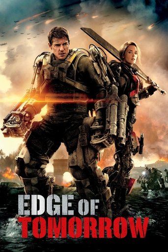 The poster features a determined man and woman in futuristic combat gear against a fiery, war-torn backdrop. The intense colors of orange, red, and black evoke a sense of urgency and danger, while the bold title at the bottom reinforces the movie's high-stakes action theme.
