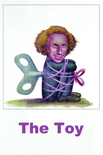 The poster features a cartoonish figure of a person with curly hair and purple skin, bound by a purple ribbon and a green toy. The mood is whimsical, with the character's bound state suggesting a playful yet mysterious narrative.