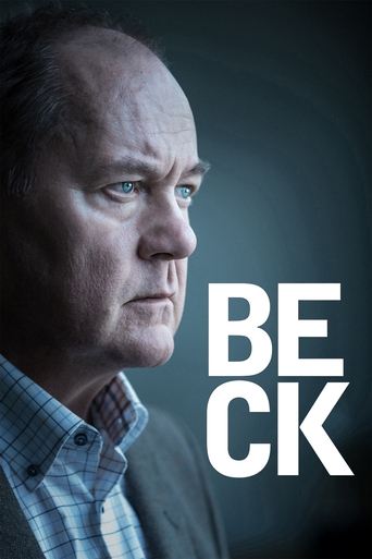 The poster features a contemplative man in profile against a dark, moody background, evoking introspection and mystery. The bold white text "BECK" stands out starkly, suggesting a serious and dramatic tone.