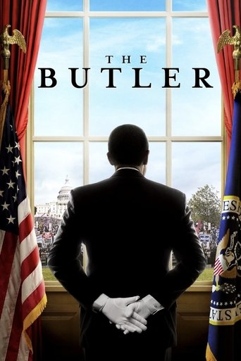 The dark silhouette of a man stands before a large window, framed by American and British flags. The muted colors of the flags contrast with the bright daylight outside, creating a somber yet mysterious atmosphere. The poster suggests a story of intrigue and power, with the man's stoic posture hi...