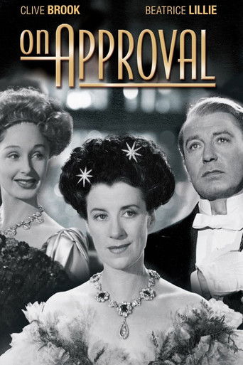 The poster features a glamorous black-and-white portrait of three women in elegant attire, with a woman in the center exuding confidence. The warm golden hues of the title create a striking contrast against the cool tones of the background. The overall mood suggests a classic Hollywood era romanc...