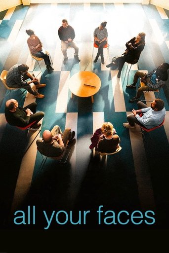 The poster depicts a group of people sitting on a striped floor, creating a sense of intimacy and connection. The warm lighting and vibrant colors evoke a nostalgic and emotional atmosphere, suggesting themes of friendship and shared experiences.