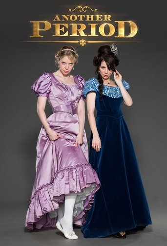 Two elegantly dressed women stand against a dark backdrop, exuding sophistication and timeless charm. The woman on the left wears a lavender gown with ruffled sleeves, while the woman on the right dons a deep blue dress with intricate detailing. Their poised expressions and graceful poses evoke a...