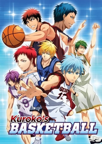 This vibrant poster features seven animated characters in dynamic poses, exuding energy and camaraderie. The characters are dressed in basketball uniforms, with one prominently holding a basketball. The background is filled with sparkling stars, creating a lively and exciting atmosphere. The bold...