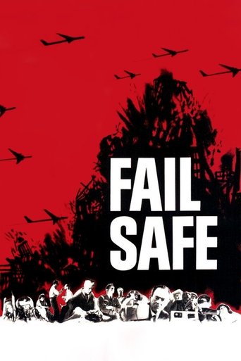 The poster features a striking red background with silhouettes of people and airplanes, creating a sense of urgency and danger. The bold white text "FAIL SAFE" dominates the center, emphasizing the film's theme of failure and safety. The overall composition evokes a gritty, suspenseful atmosphere.