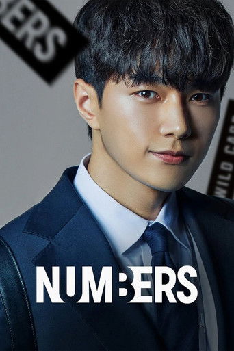 The poster features a young man in a sharp navy suit against a dark background, exuding confidence and elegance. The bold white text "NUMBERS" anchors the composition, while subtle branding elements like "ERS" hint at the show's identity. The overall mood is sophisticated and modern, capturing th...