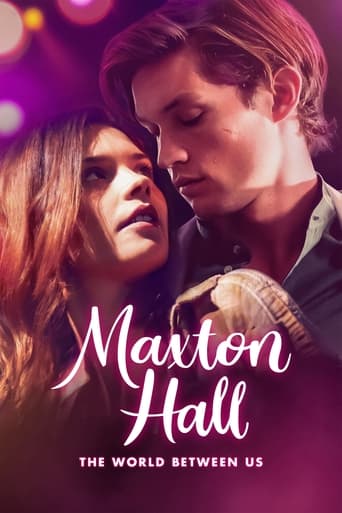 The poster features a romantic couple in close proximity, with warm lighting and soft bokeh effects creating an intimate atmosphere. The title "Maxton Hall" is elegantly written in cursive, while the tagline "The World Between Us" adds depth to the narrative.