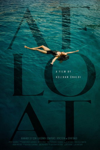 The poster features a woman swimming gracefully in turquoise water, with the title "AFL" prominently displayed in large, semi-transparent letters. The serene, natural setting evokes a sense of freedom and tranquility.