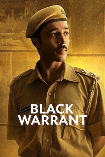 The poster features a man in a military uniform against a warm, sepia-toned background, evoking a sense of historical drama. The bold, white text "BLACK WARRANT" stands out prominently, suggesting a serious and intense narrative.
