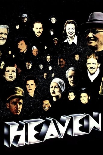 The poster features a collage of diverse characters against a dark background, evoking mystery and intrigue. The title "HEAVEN" is prominently displayed in bold, metallic lettering, suggesting themes of spirituality or supernatural elements. The overall composition creates an atmospheric and susp...