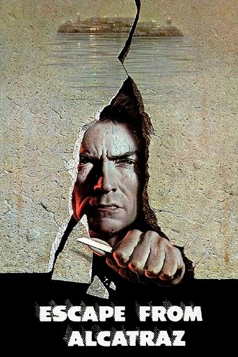 The poster features a menacing figure with a jagged, torn face emerging from a cracked, weathered surface. The dark, ominous colors and the unsettling expression convey a sense of danger and suspense.