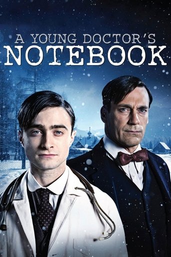 The poster features two men in formal attire against a snowy backdrop, evoking a classic detective mystery atmosphere. The cool blue tones and white snow create a mysterious, cold mood that hints at the show's supernatural elements.