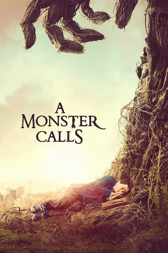 The poster features a mysterious, shadowy figure looming over a lone figure lying on the ground, surrounded by ancient, moss-covered trees. The muted earthy tones and dramatic lighting create an eerie, suspenseful mood, hinting at a supernatural or horror story.