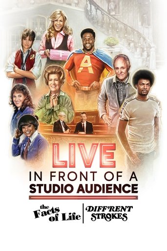 The poster features a vibrant group of diverse characters in colorful outfits, exuding energy and excitement. The warm tones and dynamic poses create an engaging atmosphere, suggesting a lively and entertaining experience. The bold text emphasizes the live performance aspect, inviting viewers to ...