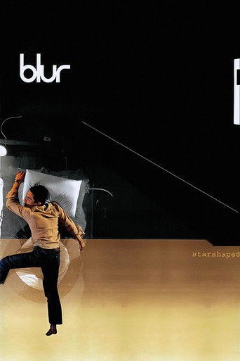 The poster features a dancer mid-leap against a stark black background, with warm golden lighting highlighting their dynamic pose. The word "blur" appears in white at the top left, suggesting a dreamlike or abstract aesthetic.