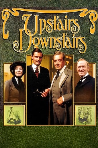 The poster features four elegantly dressed men in formal attire, exuding sophistication against a rich green backdrop. The ornate golden title frames the image, while framed portraits of the cast add depth. The warm, golden lighting enhances the luxurious and timeless mood of the show.