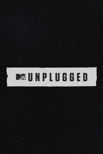 The poster features a minimalist design with the iconic MTV logo and the bold text "UNPLUGGED" in white against a stark black background. The mood is mysterious and atmospheric, evoking a sense of artistic exploration and introspection.