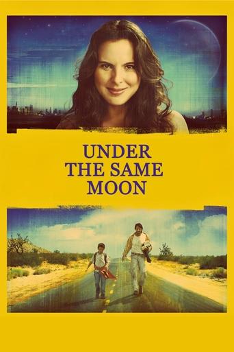 The poster features a woman with long dark hair against a starry night sky, evoking mystery and wonder. Below, two figures walk along a sunlit road, suggesting a journey through time or space. The vibrant yellow background contrasts with the cool blues and greens, creating a dreamlike atmosphere ...