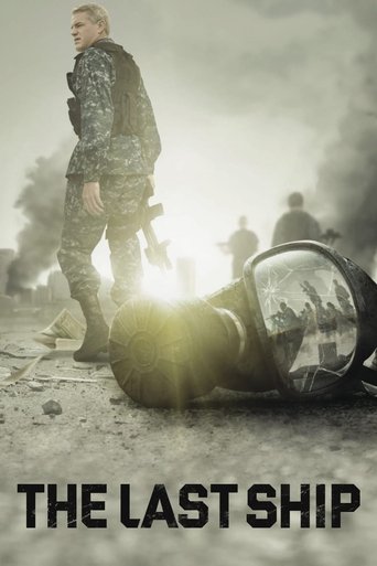 The poster depicts a lone soldier standing amidst a desolate, war-torn landscape. The muted, sepia-toned palette conveys a somber, reflective mood. In the foreground, a ship lies overturned, symbolizing loss and abandonment. The title "THE LAST SHIP" anchors the image, emphasizing the film's them...