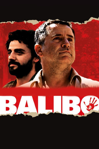 The poster features two men with intense expressions against a bold red background, with the word "BALIBO" prominently displayed in white letters. The overall mood is gritty and suspenseful, suggesting a thriller or action film.