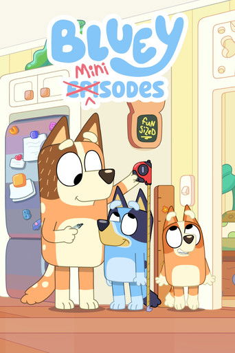 The poster features three animated dog characters in a cozy kitchen setting. The warm yellow and blue tones create a cheerful, inviting mood. The playful characters exude a sense of fun and adventure, perfectly capturing the essence of the show's animated style.