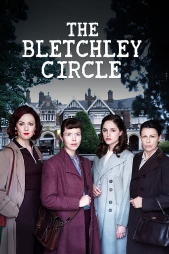 The poster features four women standing in front of a grand, Victorian-era building, suggesting a historical drama. The muted tones of the clothing and the soft lighting create a somber, mysterious atmosphere. The title "The Bletchley Circle" is prominently displayed at the top, hinting at a comp...
