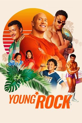 This vibrant poster features a group of energetic young rock stars in colorful swimwear, exuding confidence and joy. The warm orange background and lush green palm leaves create a lively, summery atmosphere, capturing the essence of youthful rebellion and camaraderie.