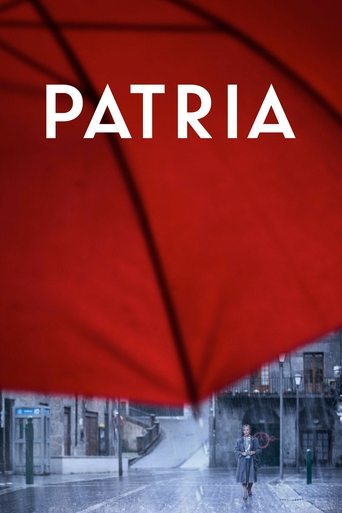 The poster features a striking red umbrella dominating the top half, symbolizing protection and warmth. Below, a rainy urban street scene with a solitary figure walking away evokes a sense of longing and melancholy. The muted tones and rain add to the somber mood, suggesting themes of loss and re...