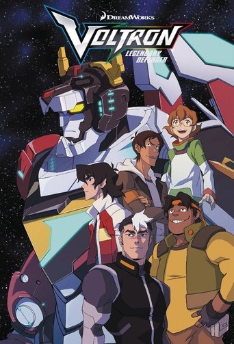 This poster features a dynamic group of animated characters in vibrant, colorful costumes against a starry space backdrop. The mood is adventurous and heroic, with a mix of bright yellows, blues, and reds that evoke a sense of excitement and camaraderie. The characters are posed in a way that sug...