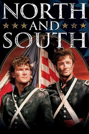 The poster features two men in military uniforms against a backdrop of an American flag and stars, evoking a patriotic and historical atmosphere.