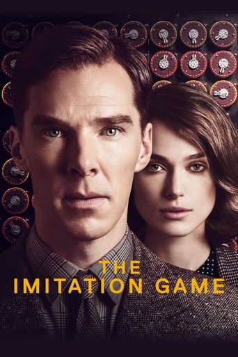 The poster features Benedict Cumberbatch and Kate Winslet in a dramatic, intense pose against a backdrop of golden, circular discs. The warm tones and serious expressions convey a sense of mystery and intrigue, hinting at the complex narrative of the film.