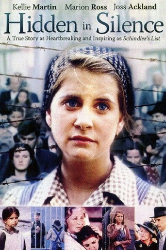 The poster features a central woman with a somber expression, surrounded by smaller images of people in various settings. The muted tones and shadowy figures evoke a sense of mystery and emotional weight, suggesting a story of hidden truths and personal struggle.