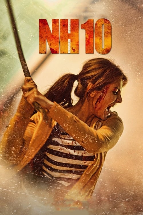 The poster features a determined young woman with a determined expression, holding a rifle. The colors are warm and earthy, with a mix of browns, oranges, and yellows. The mood is intense and action-packed, suggesting a thrilling adventure.