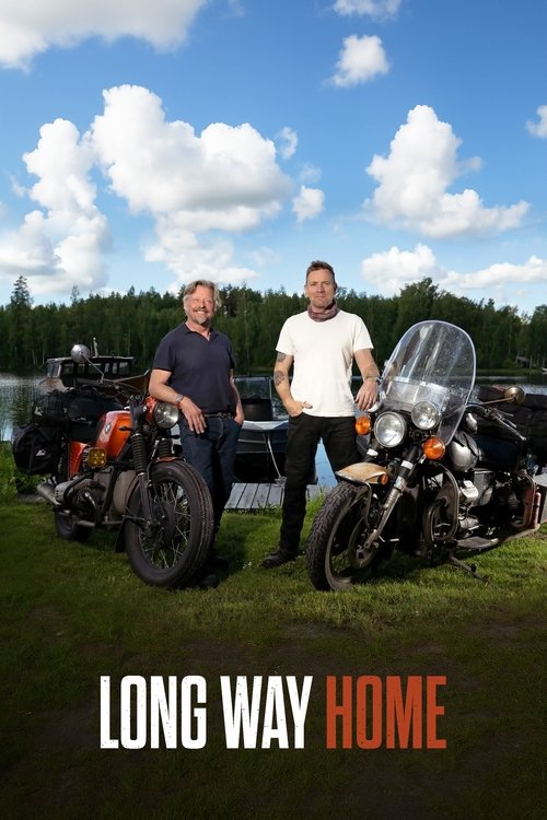 Two men stand proudly beside their classic motorcycles on a sunny day, exuding a sense of adventure and camaraderie. The vibrant blue sky and lush green fields enhance the nostalgic, timeless feel of the scene.