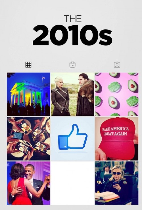 This poster celebrates the vibrant era of the 2010s with dynamic imagery. People are depicted in colorful outfits, exuding energy and joy. The warm tones and lively scenes evoke a nostalgic yet exciting atmosphere.