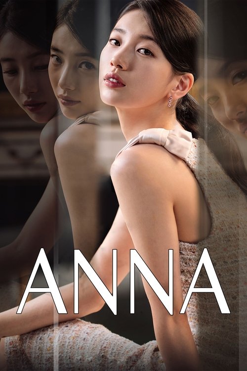The poster features a woman with elegant hair and a soft, warm-toned dress, exuding a romantic and serene mood. In the background, two other women are partially visible, adding depth and intrigue. The title "ANNA" is prominently displayed in bold, white letters, suggesting a classic drama or roma...