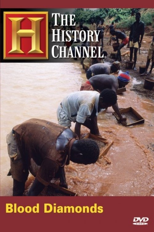 The poster features a somber scene of people in muddy fields, with one person bending over to collect dirt from a riverbank. The muted earth tones and somber mood evoke themes of hardship and survival.