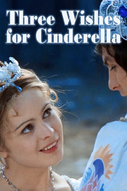 The poster features Cinderella and her royal companion in a dreamlike setting, with soft blue tones and a gentle, hopeful mood. Cinderella's radiant smile and the princess's serene expression convey a sense of whimsical wonder and timeless magic.