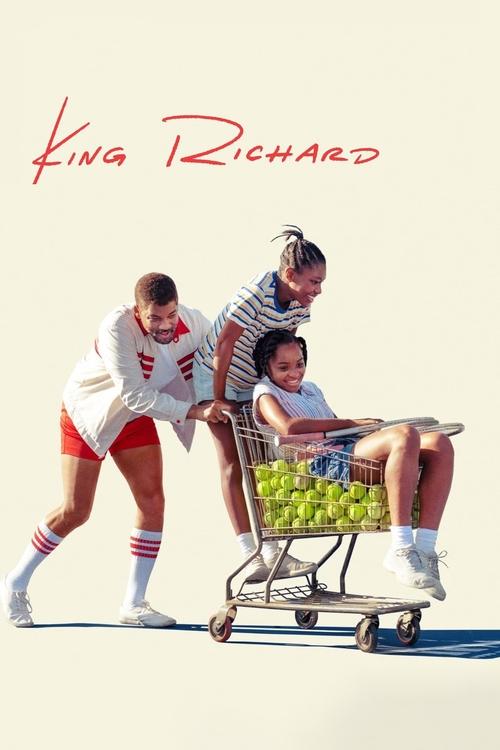 The poster features a dynamic scene of three men in athletic gear pushing a cart filled with green tennis balls. The warm, sunlit atmosphere and vibrant colors evoke a sense of camaraderie and energy, capturing the essence of a spirited sports team.