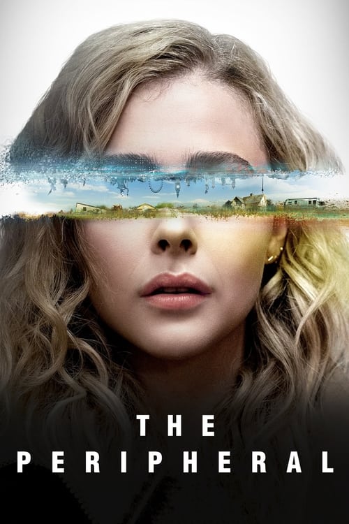 The poster features a woman with wavy blonde hair, her face partially obscured by a blurred, abstract watercolor effect that suggests motion. The muted tones of the image convey a somber, contemplative mood, while the bold, white text at the bottom emphasizes the title "The Peripheral."