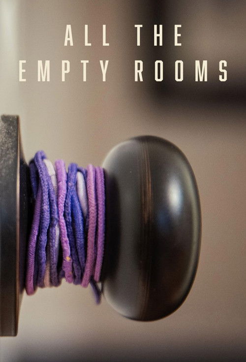 The poster features a dark wooden door with purple and blue stringy cords wrapped around it, evoking a sense of mystery and intrigue. The muted background suggests a quiet, possibly eerie atmosphere, hinting at the film's suspenseful narrative.