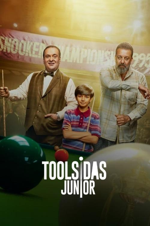 The poster features three characters—a man in a vest, a young boy in a striped shirt, and a man in a light jacket—posing on a pool table with a green cue ball in the foreground. The warm golden lighting and vibrant colors evoke a nostalgic, family-friendly atmosphere, suggesting a comedy or famil...