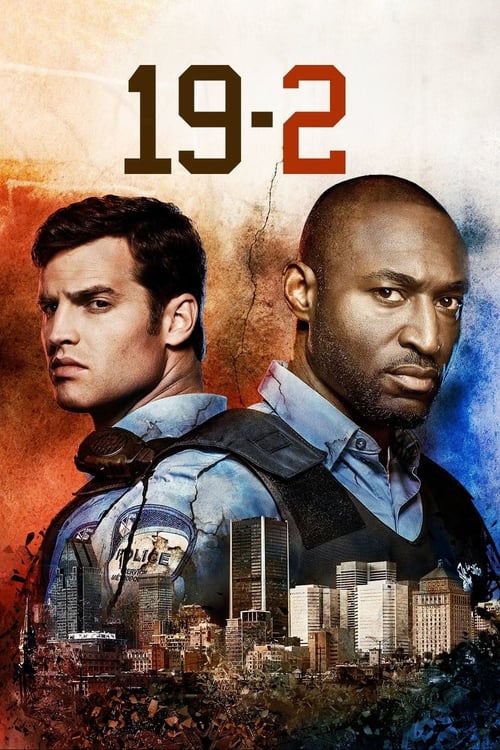 The poster features two men in a dramatic, intense mood with a gritty urban backdrop. The warm red and blue tones create a sense of conflict and drama, while the city skyline adds a layer of tension and realism.